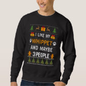 Whippet Dog Owner  Whippet Ugly Christmas Sweater (Voorkant)