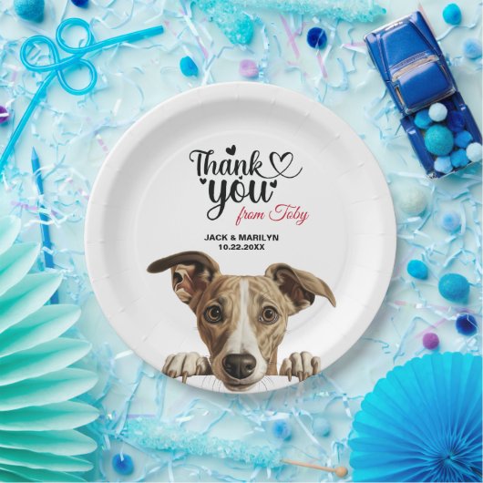 Whippet Dog Papieren Bordje (Feest)