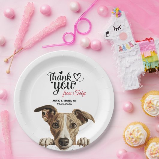 Whippet Dog Papieren Bordje (Feest)