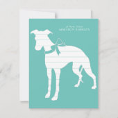 Whippet Dog Puppy Bedankkaart (Voorkant)