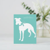 Whippet Dog Puppy Bedankkaart (Staand voorkant)