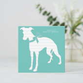 Whippet Dog Puppy Bedankkaart (Staand voorkant)