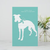 Whippet Dog Puppy Briefpapier (Staand voorkant)