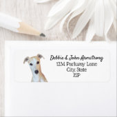 Whippet Dog Puppy Fokker Retouradres Etiket (Insitu)