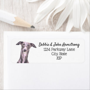 Whippet Dog Puppy Fokker Retouradres Etiket