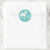 Whippet Dog Puppy Ronde Sticker (Tas)