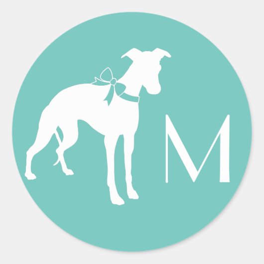 Whippet Dog Puppy Ronde Sticker (Voorkant)