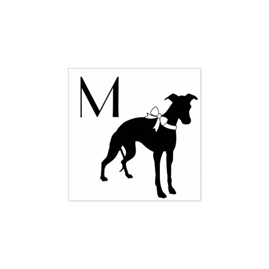 Whippet Dog Puppy Rubberstempel (Afrduk)