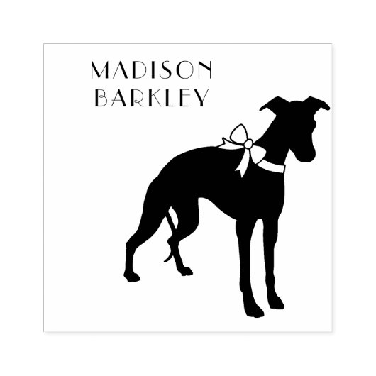 Whippet Dog Puppy Rubberstempel (Afrduk)