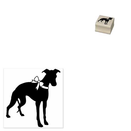 Whippet Dog Puppy Rubberstempel (Gestempeld)