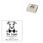 Whippet Dog, retouradres, Rubberstempel (Gestempeld)