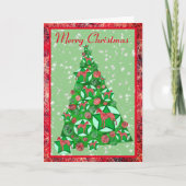 Whippet Dog Silhouette kerstboomdecoratie Kaart (Voorkant)