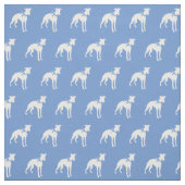 Whippet Dog Silhouette Light Blue Stof (Swatch)