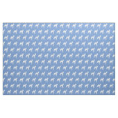 Whippet Dog Silhouette Light Blue Stof (Fat Quarter)