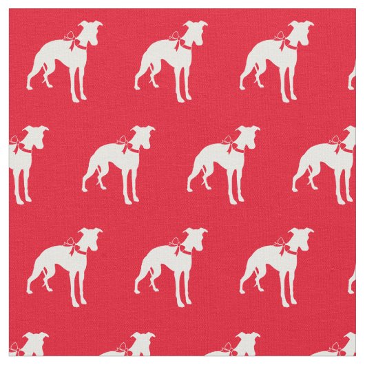 Whippet Dog Silhouette Pet Red Stof (Close Up)