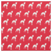 Whippet Dog Silhouette Pet Red Stof (Swatch)