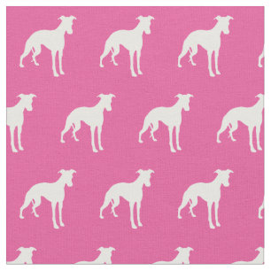 Whippet Dog Silhouette Pet Roze Stof