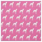 Whippet Dog Silhouette Pet Roze Stof (Swatch)