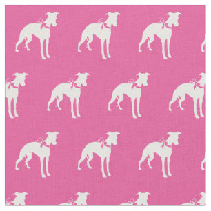 Whippet Dog Silhouette Pet Roze Stof