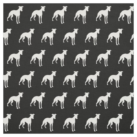 Whippet Dog Silhouette Pet Stof (Swatch)