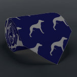 Whippet Dog Silhouetten Patroon Blauw en Grijs Stropdas<br><div class="desc">Deze originele Whippets patroonblauwe stropdas is een geweldig cadeau voor hondenvaders! Verkrijgbaar in verschillende kleuren, dit coole stropdas maakt een statement voor iedereen die van Whippets houdt. Een geweldige cadeau voor de man die een stropdas draagt voor zaken, of voor speciale evenementen zoals vakantieprogramma's, AKC-hondenprogramma's en shows. Een geweldig Vaderdag-,...</div>