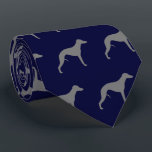 Whippet Dog Silhouetten Patroon Blauw en Grijs Stropdas<br><div class="desc">Deze originele Whippets patroonblauwe stropdas is een geweldig cadeau voor hondenvaders! Verkrijgbaar in verschillende kleuren, dit coole stropdas maakt een statement voor iedereen die van Whippets houdt. Een geweldige cadeau voor de man die een stropdas draagt voor zaken, of voor speciale evenementen zoals vakantieprogramma's, AKC-hondenprogramma's en shows. Een geweldig Vaderdag-,...</div>