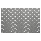 Whippet Dog Silhouettes Pattern Grey and White Stof (Fat Quarter)