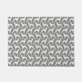 Whippet Dog Silhouettes Pattern Grey Deurmat (Voorkant)