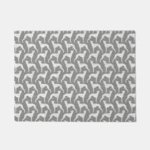 Whippet Dog Silhouettes Pattern Grey