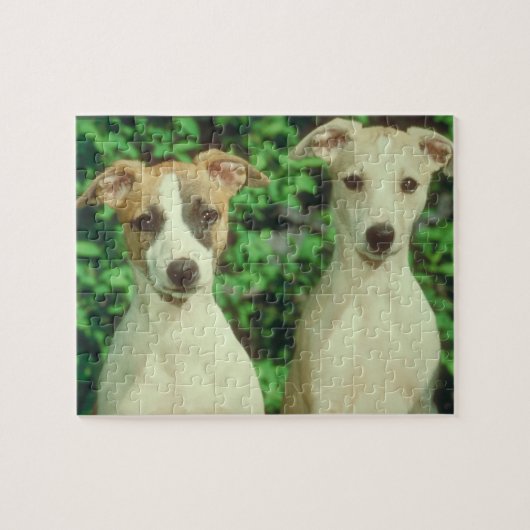 Whippet Dog Tin en Puzzle Legpuzzel (Horizontaal)