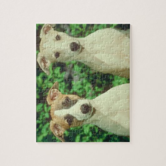 Whippet Dog Tin en Puzzle Legpuzzel (Verticaal)