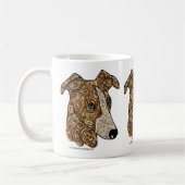 Whippet Doodle Coffee Mok (Links)