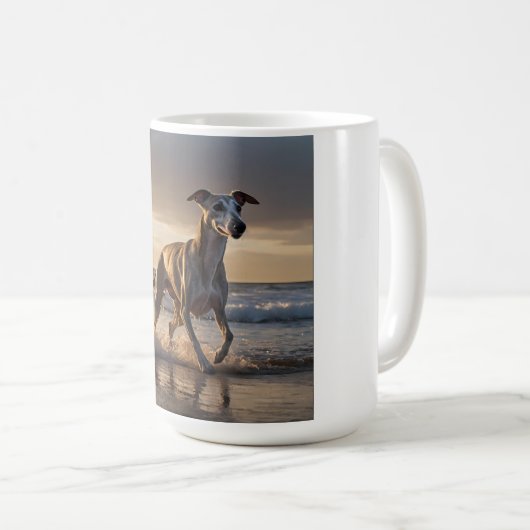 Whippet Elegant Coffee Mok (Voorkant rechts)