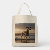 Whippet Elegante Boodschappentas Tote Bag (Achterkant)