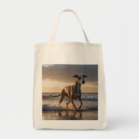 Whippet Elegante Boodschappentas Tote Bag (Voorkant)