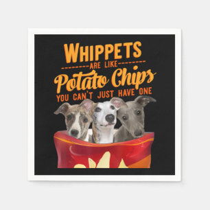 Whippet en aardappelchips Funny Dog Mama Papa Servet