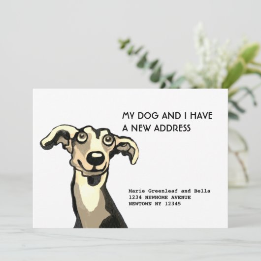 Whippet en ik zijn verhuisd, Verhuisbericht Aankondiging (Staand voorkant)