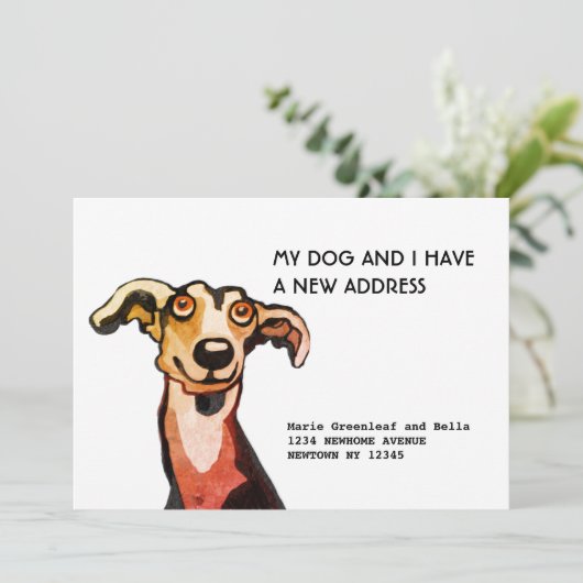 Whippet en ik zijn verhuisd, Verhuisbericht Aankondiging (Staand voorkant)