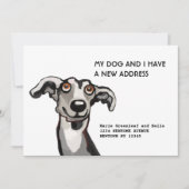 Whippet en ik zijn verhuisd, Verhuisbericht Aankondiging (Voorkant)