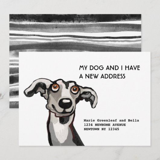 Whippet en ik zijn verhuisd, Verhuisbericht Aankondiging (Voorkant / Achterkant)
