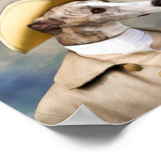 Whippet Gentleman Print (Hoek)