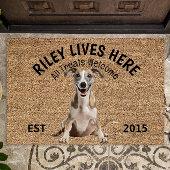 Whippet gepersonaliseerd Hondenliefhebber Deurmat