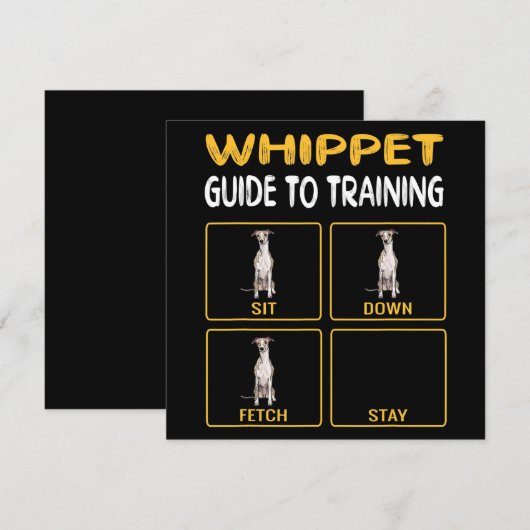 Whippet Gids voor het trainen van honden gehoorzaa Kaart (Voorkant / Achterkant)