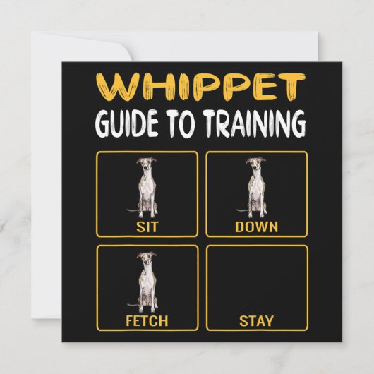 Whippet Gids voor het trainen van honden gehoorzaa Kaart (Voorkant)