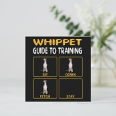Whippet Gids voor het Trainen van Hondengehoorzaam Kaart (Staand voorkant)
