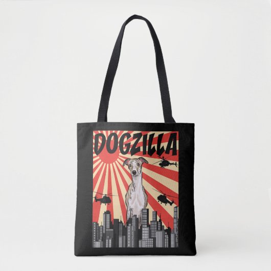 Whippet Gift | japanse dogzilla whippet Tote Bag (Voorkant)