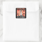 Whippet Gift | japanse dogzilla whippet Vierkante Sticker (Tas)