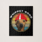 Whippet Good Funny 80s Music Dog Design Legpuzzel (Verticaal)