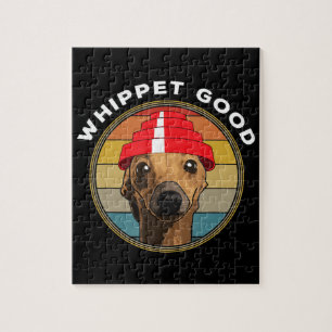 Whippet Good Funny 80s Music Dog Design Legpuzzel