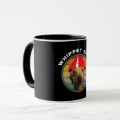 Whippet Good Funny 80s Music Dog Design Mok (Voorkant links)